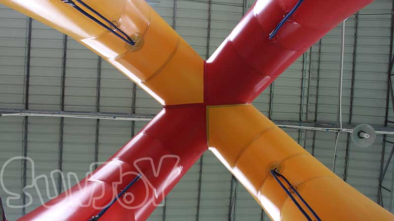 inflatable bungee trampoline top structure