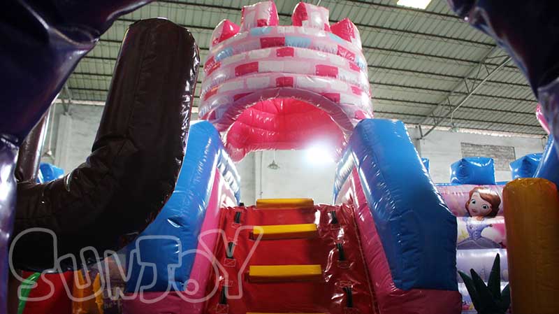 princess inflatable castle entrance