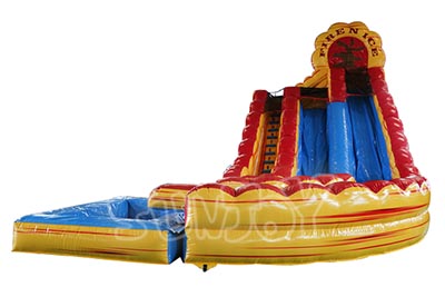 21 feet fire n ice double inflatable water slide