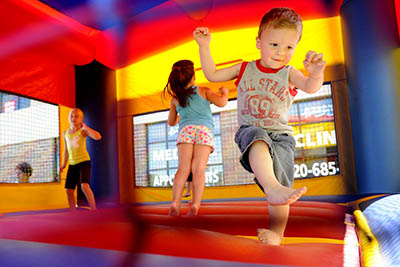 clean and fun bounce house for kids