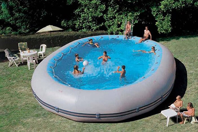 above-ground inflatable pool