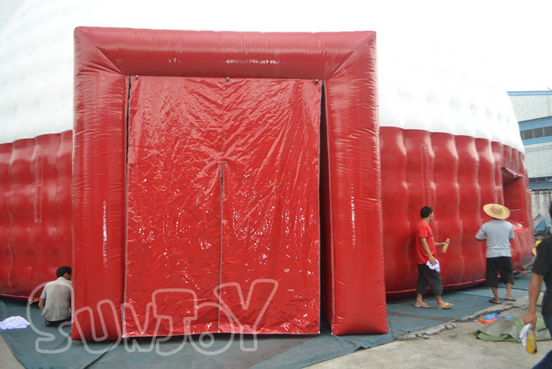 giant inflatable dome tent entrance