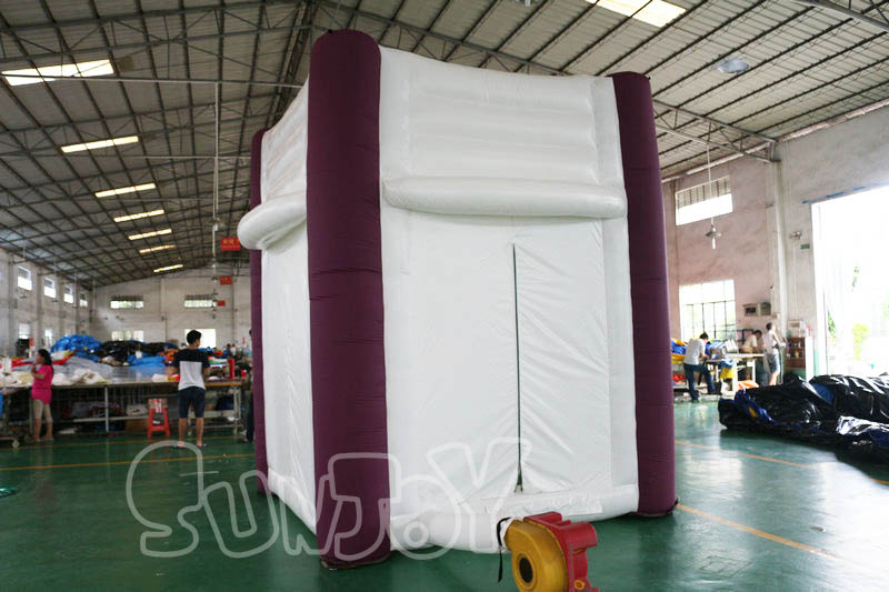 3m inflatable booth house back side