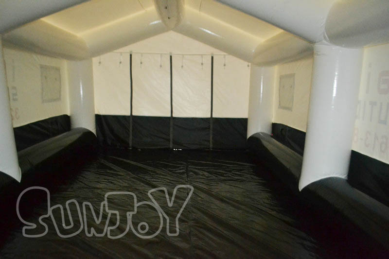 mobile shelter tent inside structure