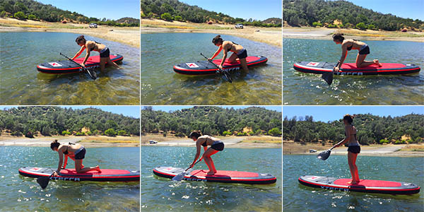 how to stand up on the paddle board