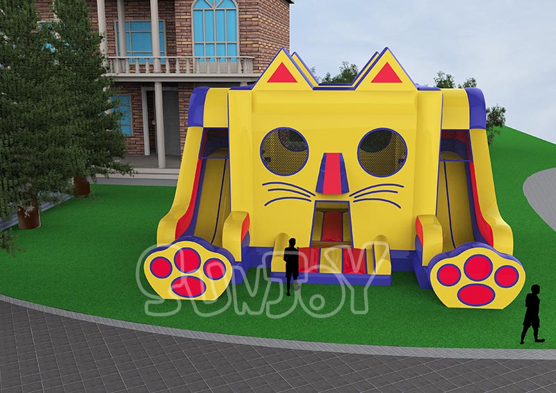 pussy cat inflatable bouncer combo for sale