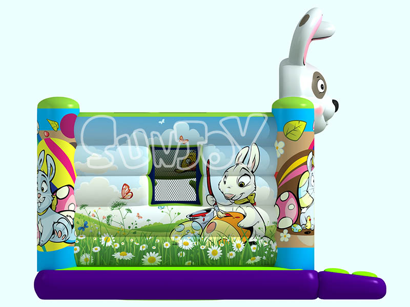 rabbit bounce house combo left side