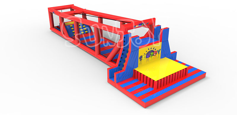 red and blue colors obstacle game