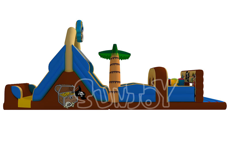 pirate inflatable obstacle course left side