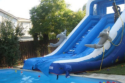 inflatable pool slide