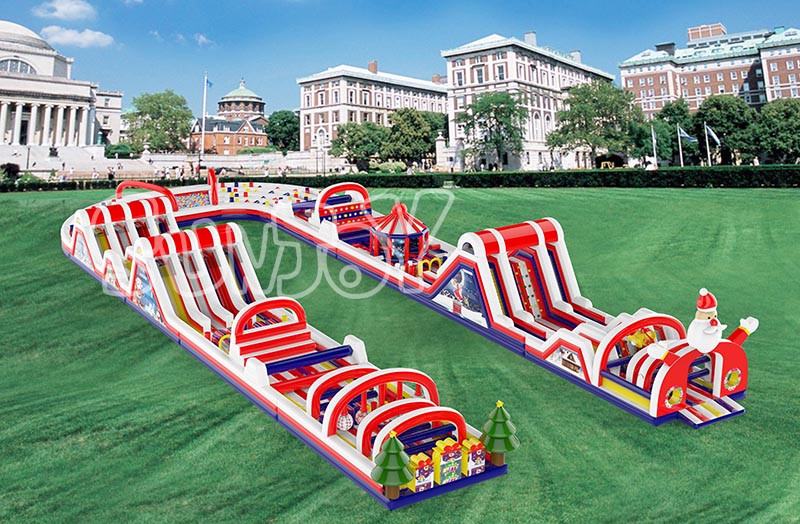 Christmas inflatable obstacle course for sale