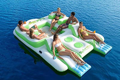 multi-person floating inflatable lounge