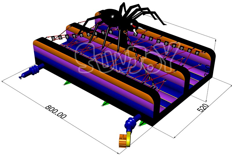 spider web inflatable obstacle