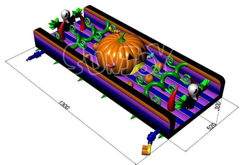pumpkin patch inflatable obstacle