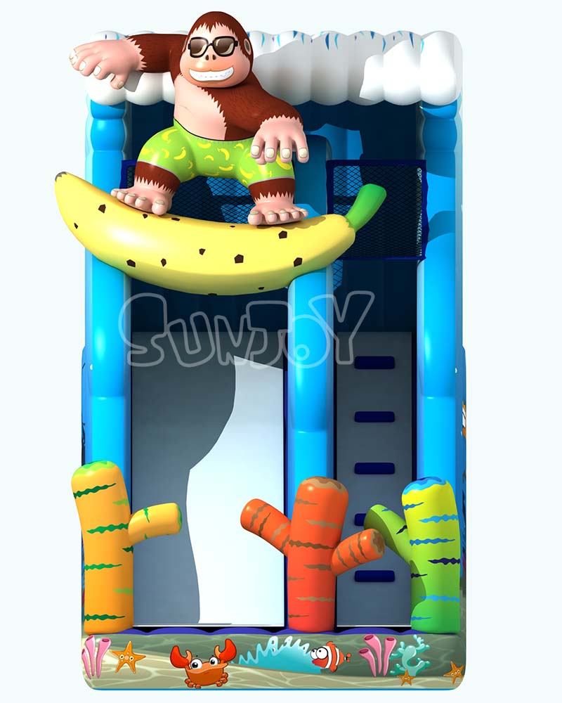 banana surfing slide front side