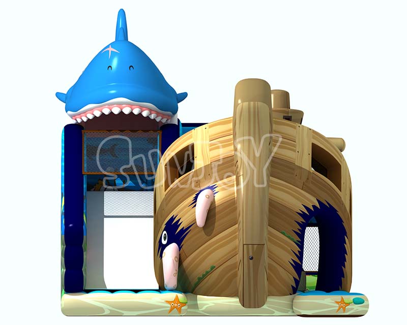 shipwreck inflatable slide front side