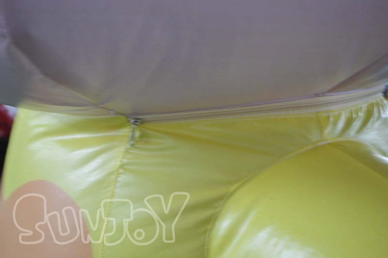 inflatable costume entrance zipper