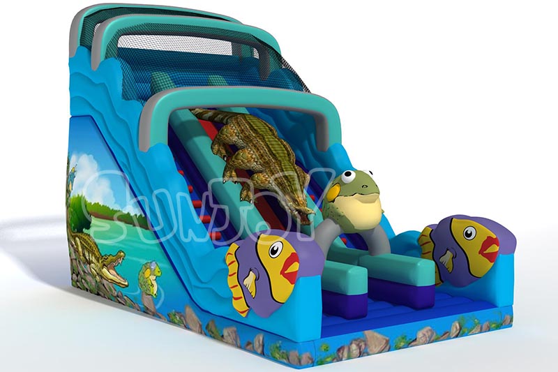 crocodile hunting inflatable slide for sale