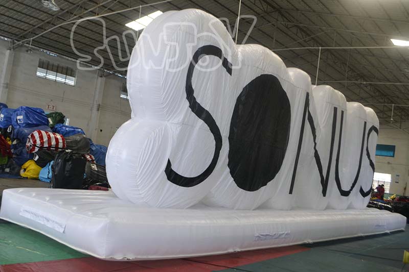 white letters inflatable billboard design 1