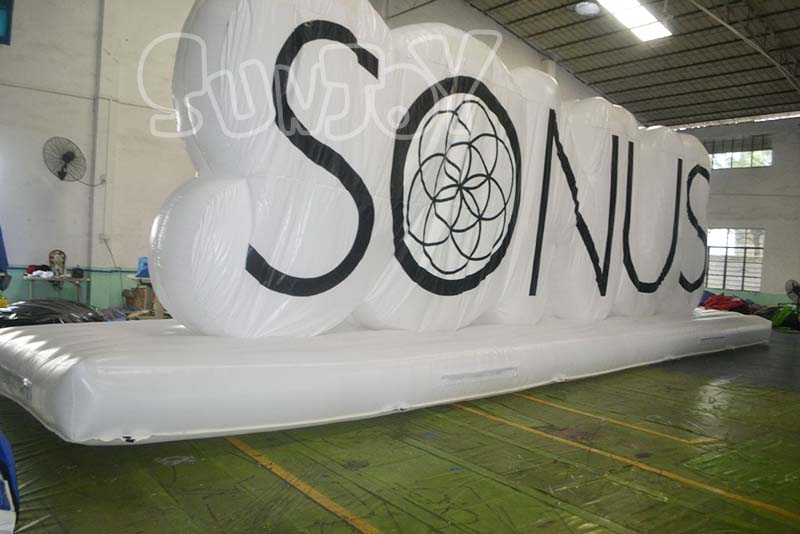 white letters inflatable billboard design 2