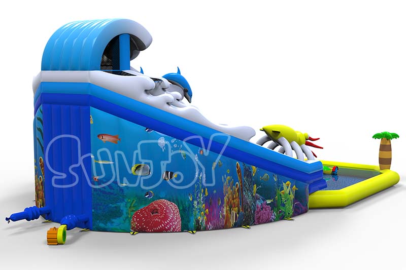 ocean themed inflatable water park picture 2
