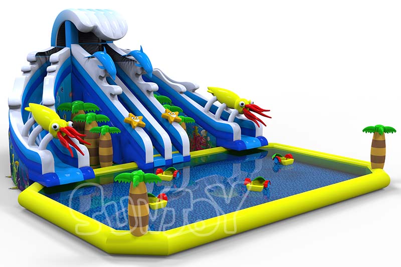 ocean themed inflatable water park picture 1