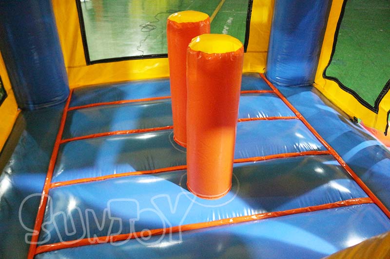 classic water slide bounce house pillar obstacles