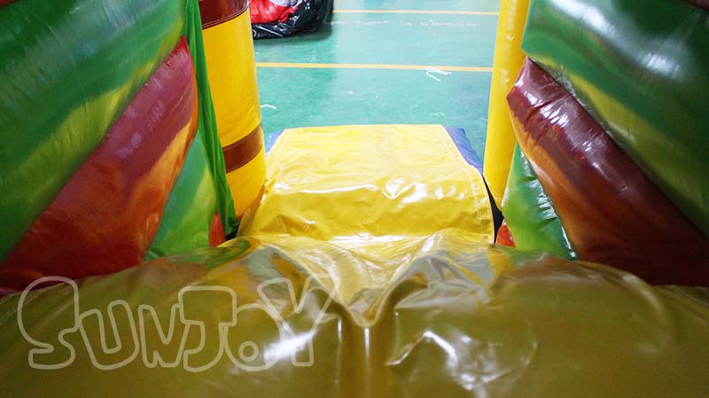 yellow inflatable slide lane