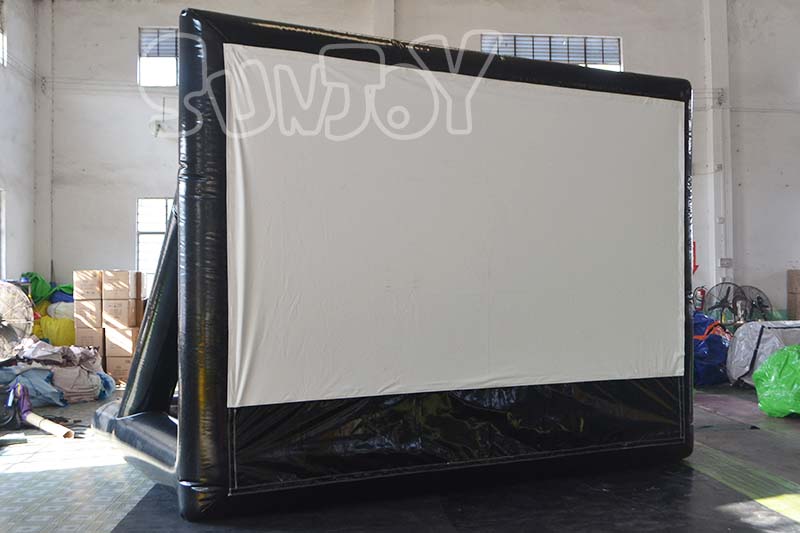 inflatable structure with movie screen