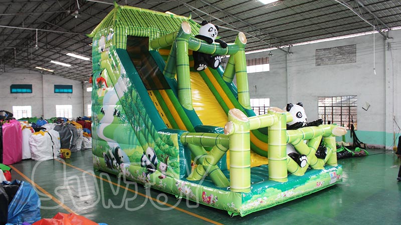 panda inflatable slide entrance