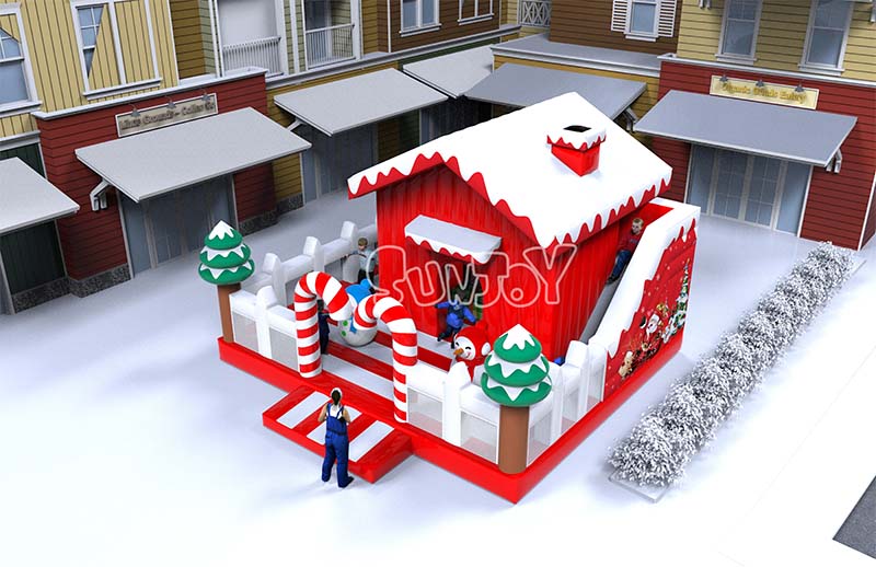 commercial Christmas inflatable playground new design