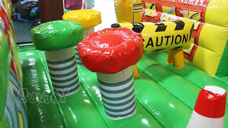 little builder inflatable playground details 3