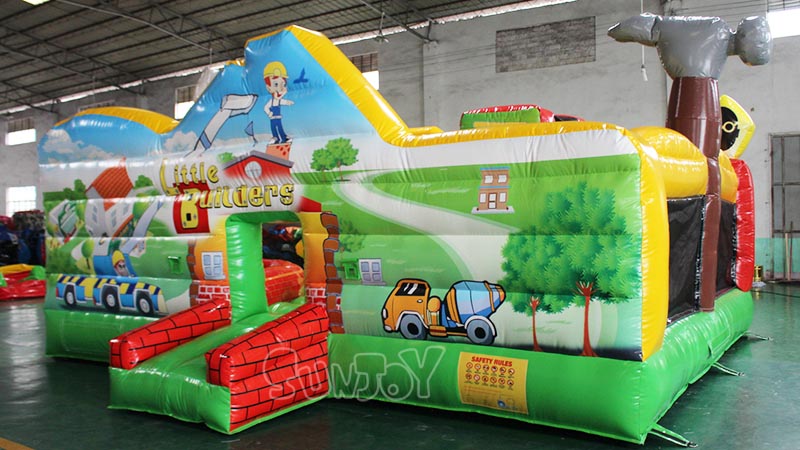 little builder inflatable playground details 1