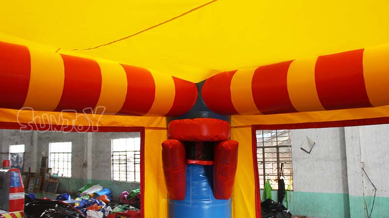 3-in-1 bouncy castle basketball hoop