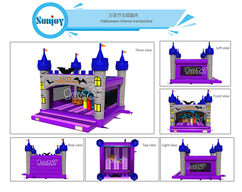 16 feet Halloween bouncy castle new design