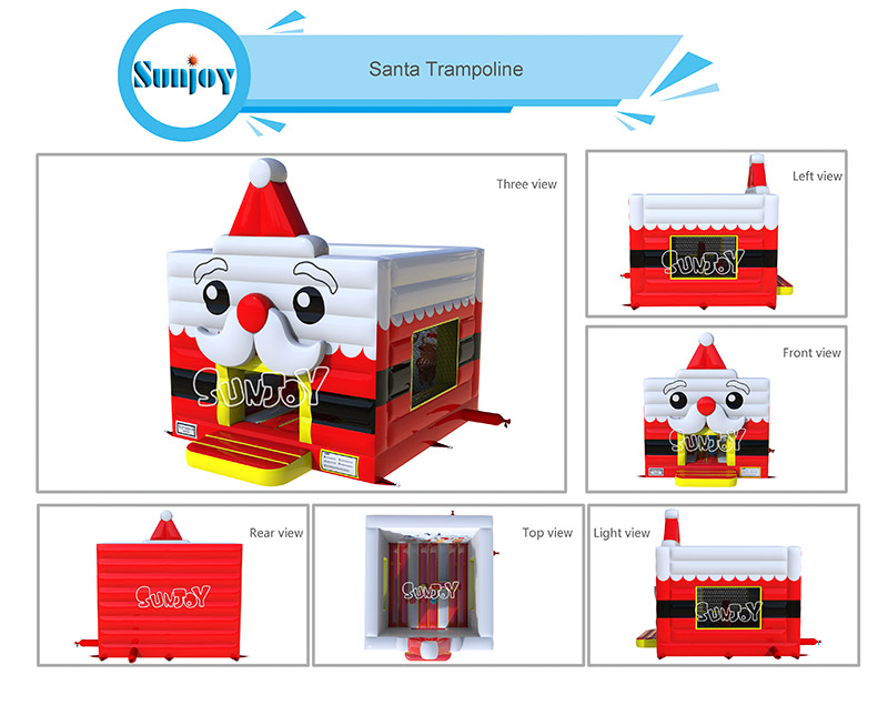 Santa Claus inflatable cube jump house