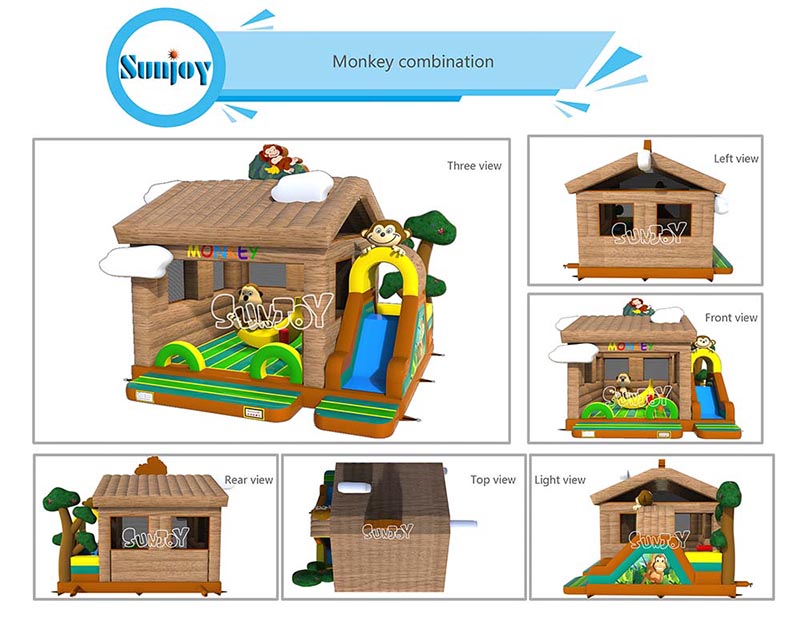 monkey house inflatable combo design