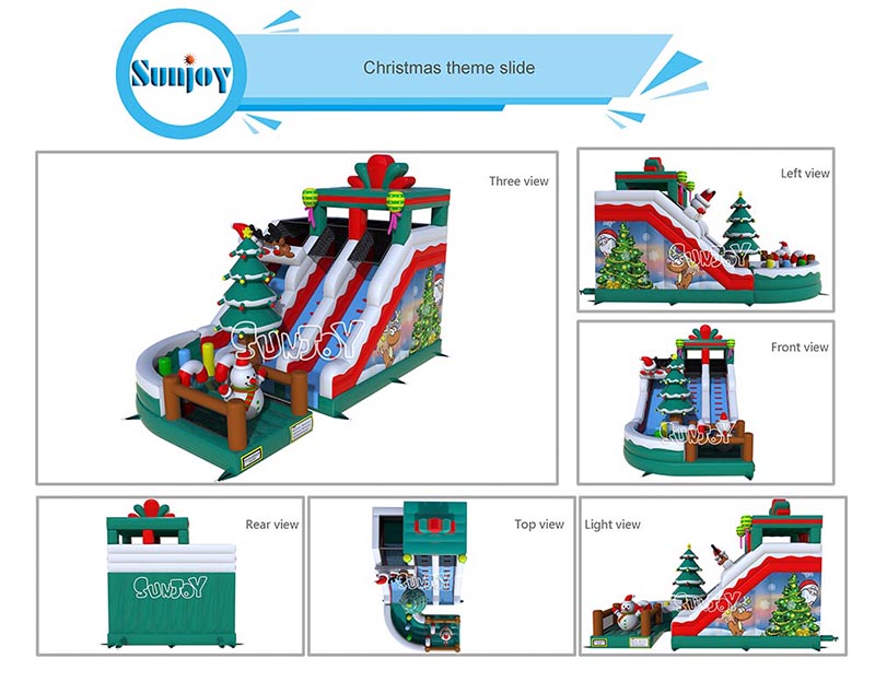 20 feet Christmas inflatable slide designs