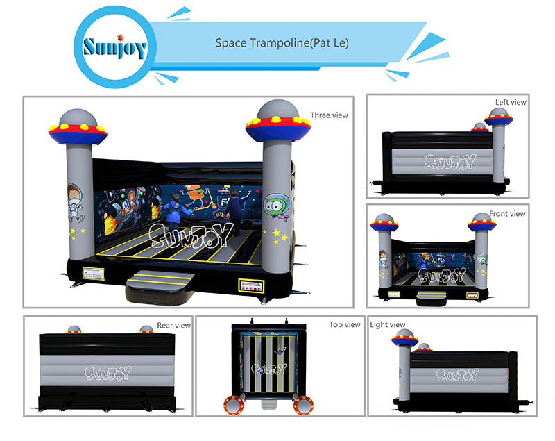 space interactive bounce house designs