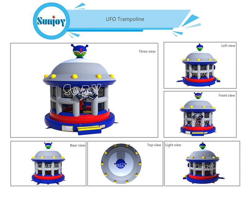 UFO bounce house without touch light designs