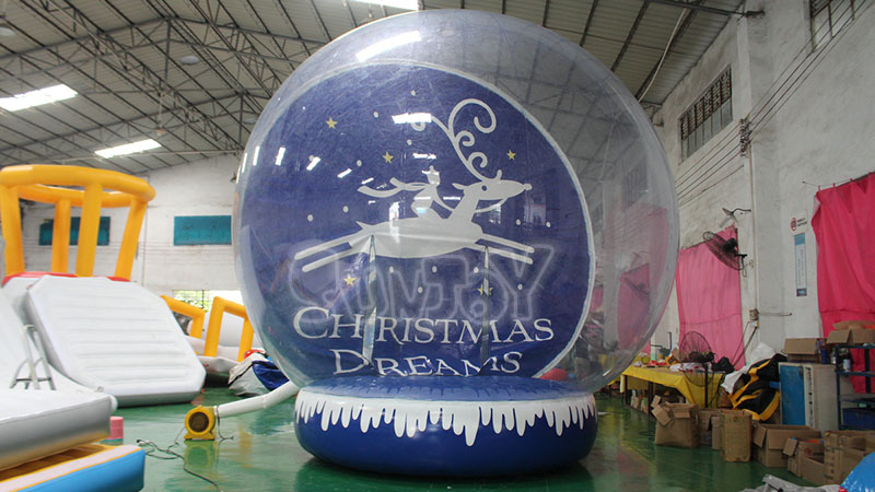 Xmas inflatable snow globe for advertising