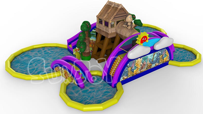 Tree house inflatable land water park
