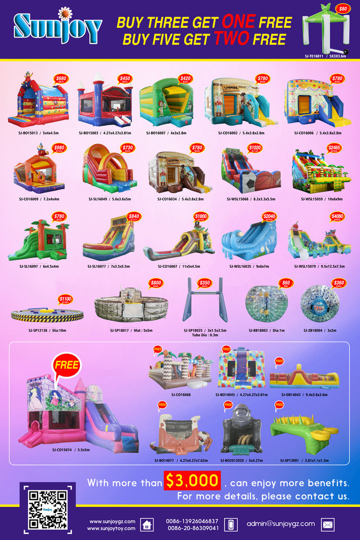 sunjoy inflatables promotions for IAAPA 2018
