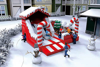 Christmas bounce house for winter holiday