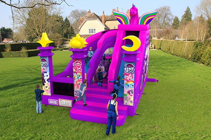 unicorn inflatable slide effect picture