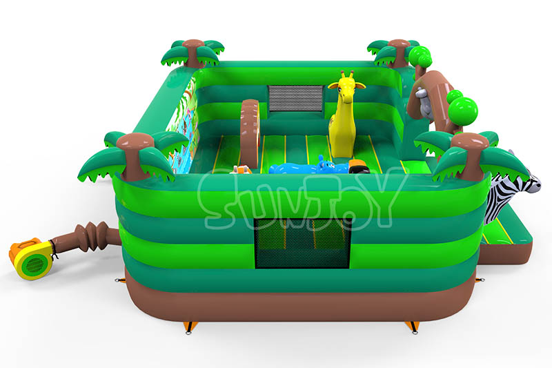 jungle bounce house left side