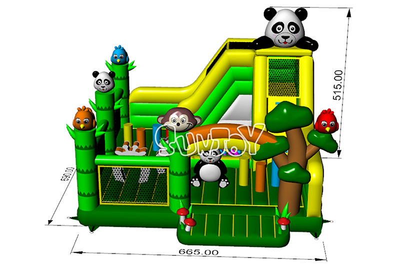 panda bouncer combo front view