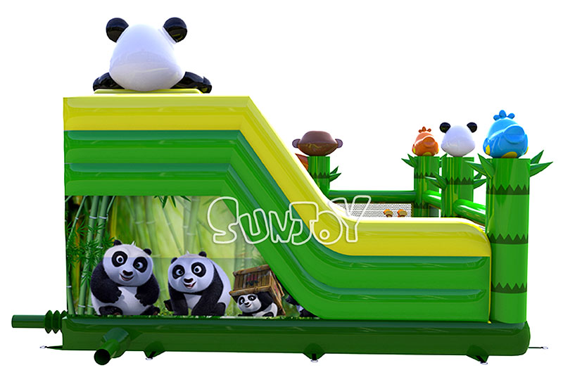 Panda Bounce House Slide With Ball Pit Combo New Design Sj Nco