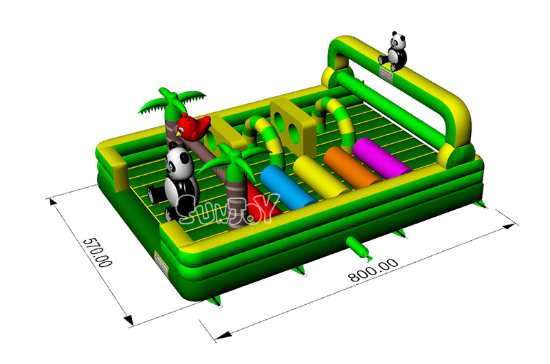 panda inflatable obstacle course part 1