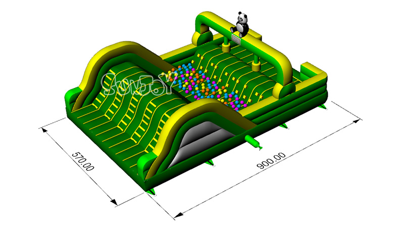 panda inflatable obstacle course part 4